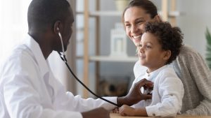 doctor checking out patients